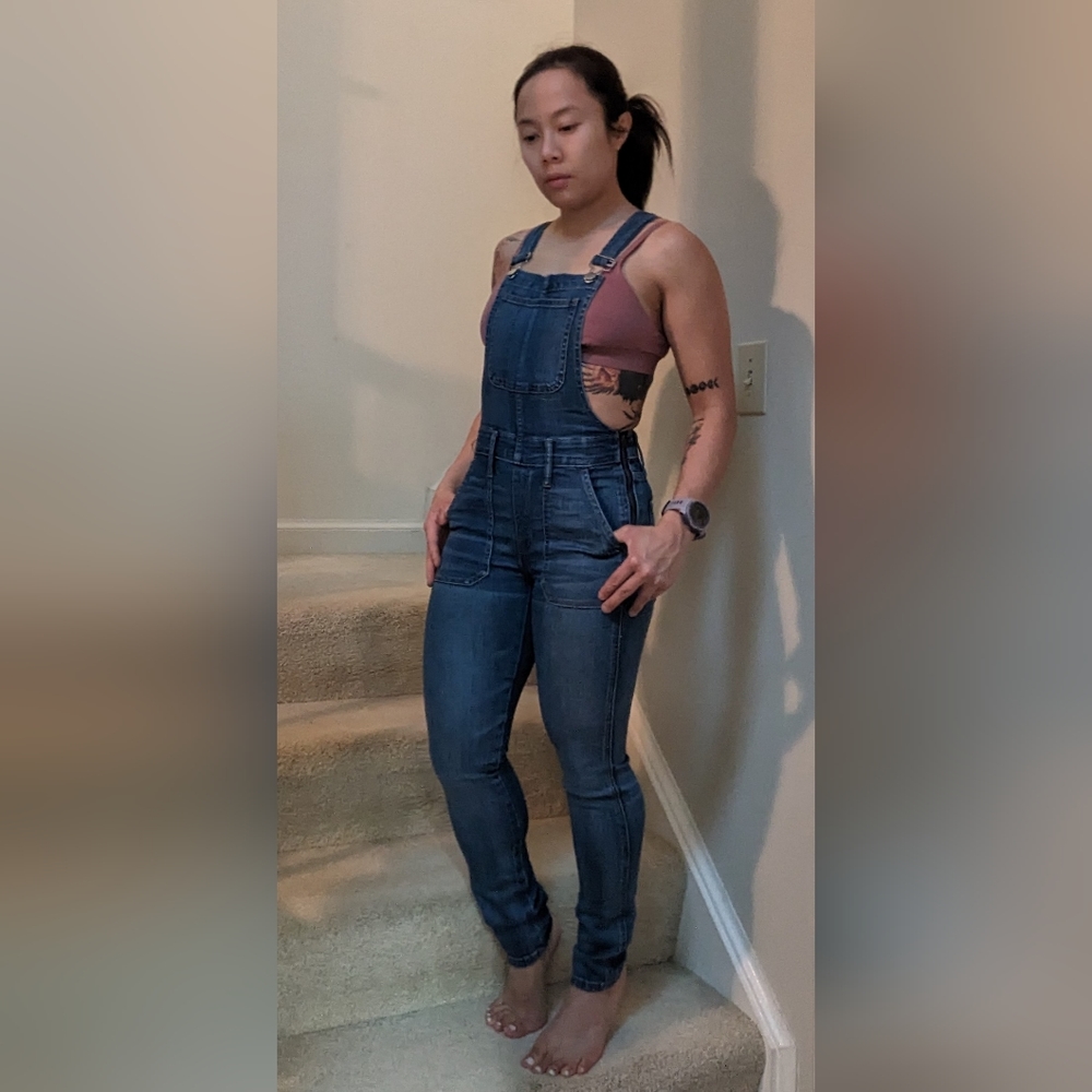 Like New - Madewell Skinny Denim Overalls XS Inseam: 25"